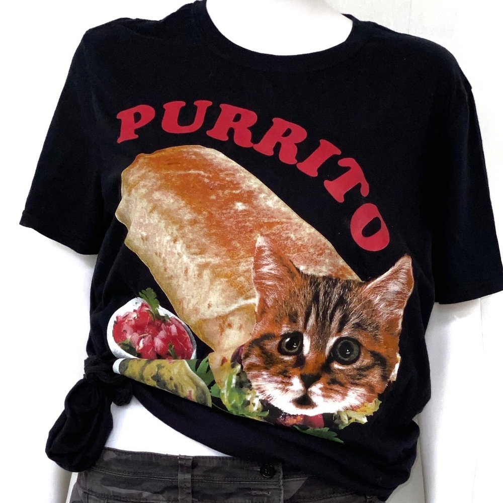 Funny Cat T-shirt 100% cotton Size M